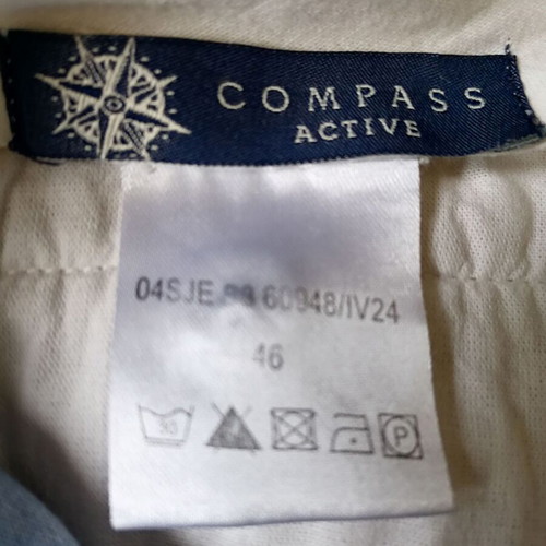 Compass Active men's pants XL cotton/linen like new light beige