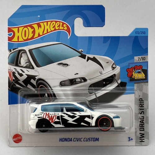 Honda Civic Custom Hot Wheels 1:64 toy car, white