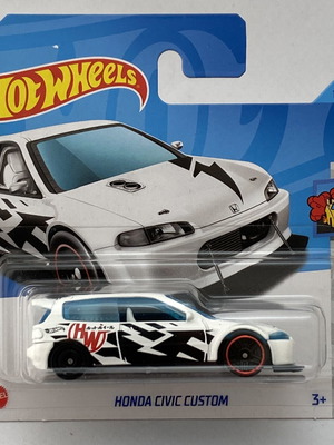 Honda Civic Custom Hot Wheels 1:64 toy car, white