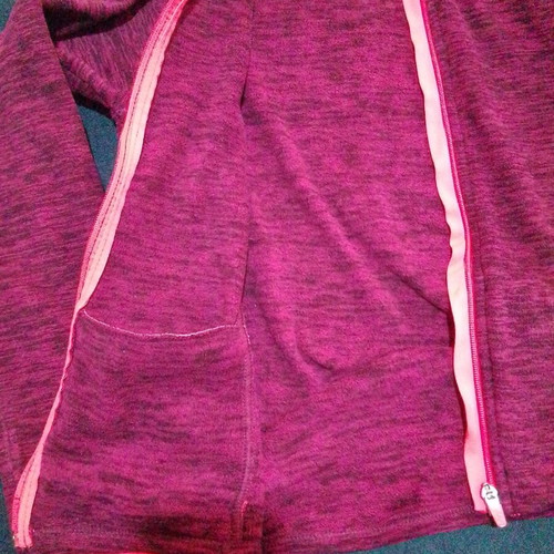 H&M girls cardigan like new, medium size, pink and burgundy