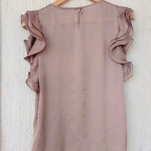 Liu Jo satin top with ruffles, new, size Medium