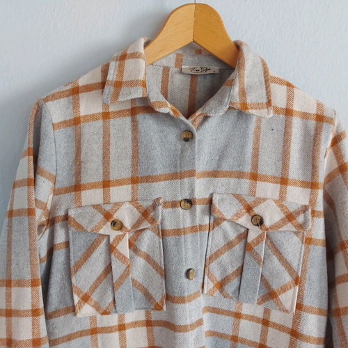 Flannel shirt-jacket women's used, size Small