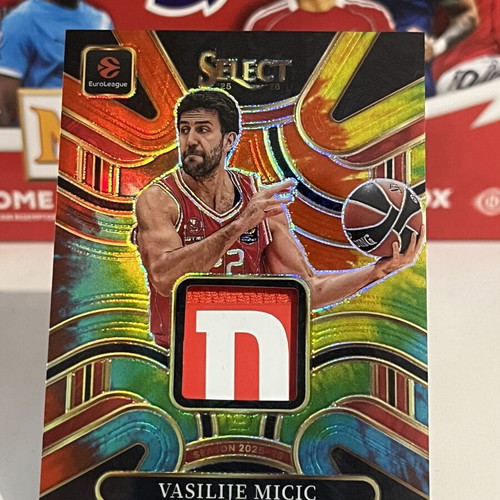2025-2026 Panini Select Euroleague Vasilije Micic Tie-Dye Patch 08/25