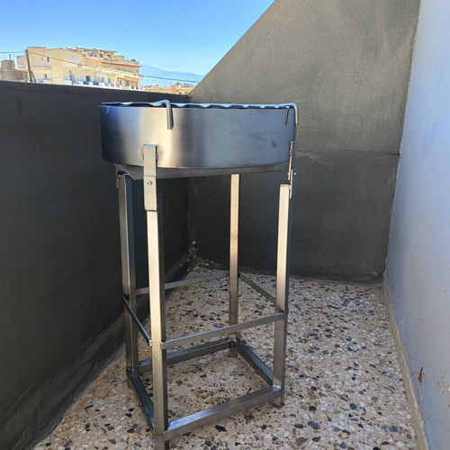 Inox Charcoal Grill New, Oval Shape, Portable and Durable