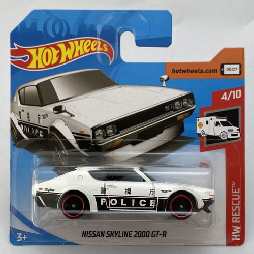 Nissan Skyline 2000 GT-R Japan Police Hot Wheels HW Rescue