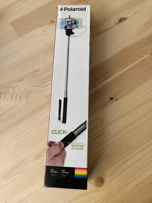 Polaroid selfie stick black new with cable and button