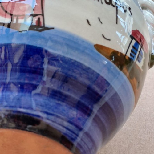 Ceramic amphora new, hand-painted from Antiparos