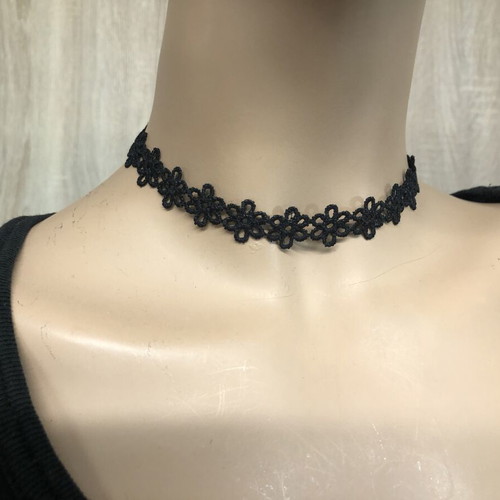 Black choker necklace