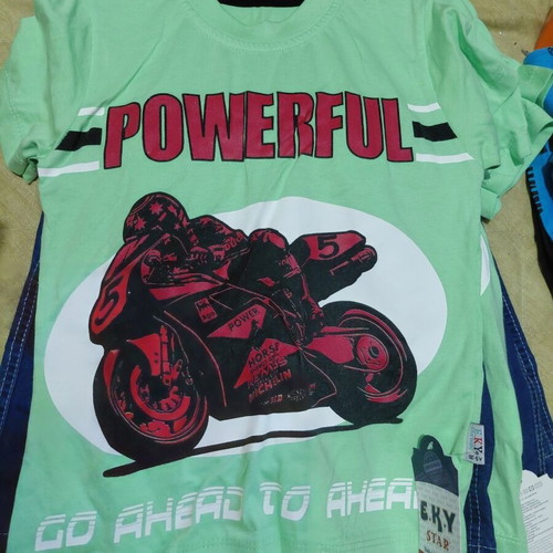 Set with shorts new, sizes 5, 6 and 7, green