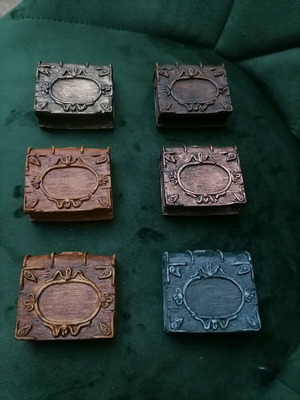 Handmade table decorations in old book shape new