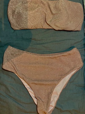 Strapless women's swimsuit like new, size S/M, beige