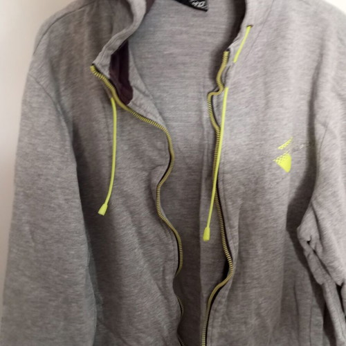 Lotto hoodie jacket, grey and green, sizes M and L