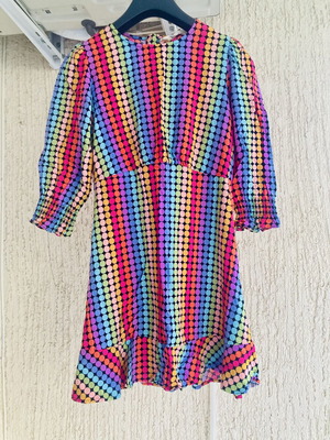 Sugarhill Brighton Lorelei mini dress new, 100% viscose, colorful