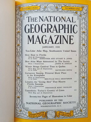 Περιοδικό National Geographic αμερικανική έκδοση, τόμοι 1953 και 1958