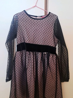 Energiers girls' dress used, size 8 years, pink and black