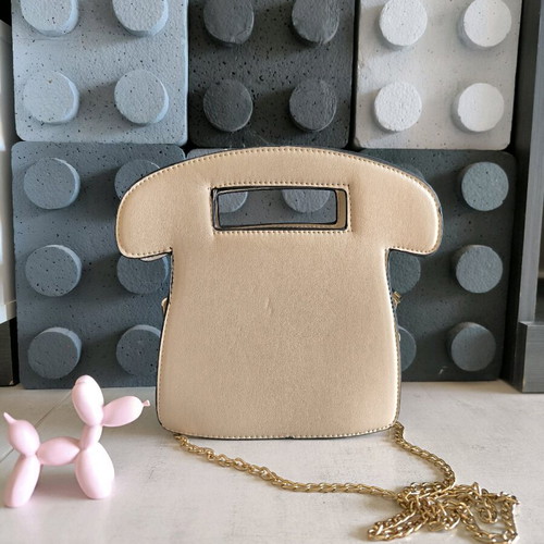 Novelty Bag Telephone with Dial Like New, Beige Handheld