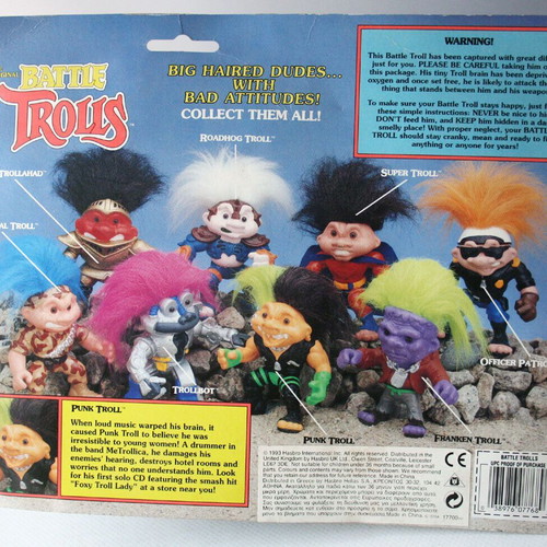 Battle Trolls Punk Troll figure Hasbro 1993, new sealed