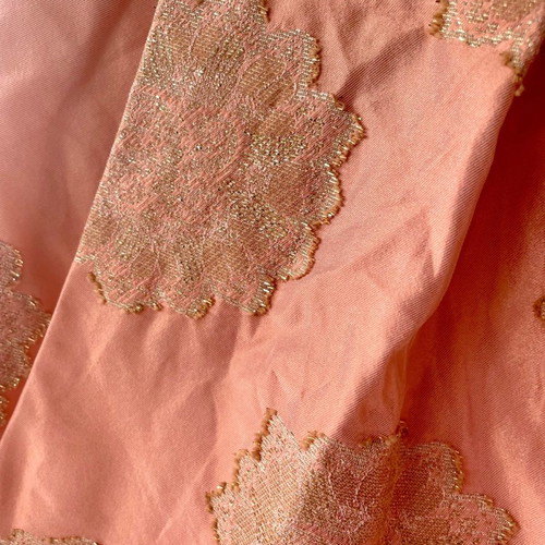 Topshop skirt new, taffeta with embroidery and pleats, pink salmon