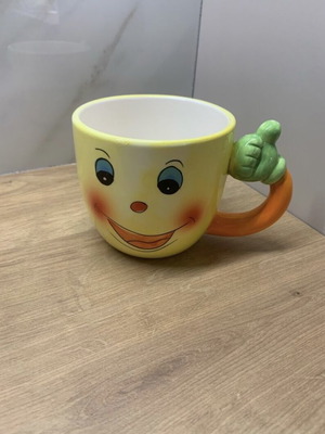 Coffee mug with playful design, new