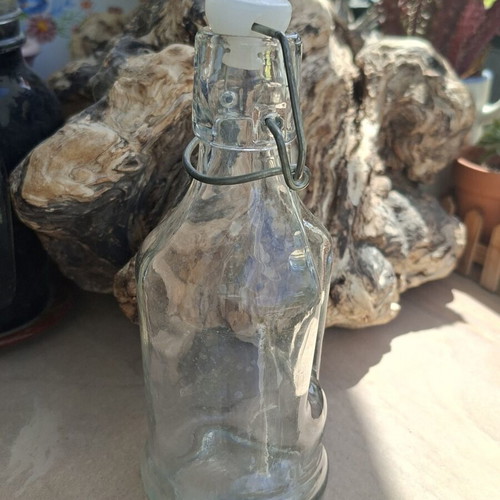 Glass bottle for tsipouro used, height 15 cm