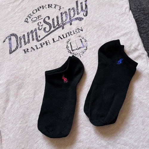 Ralph Lauren T-shirt used with two pairs of socks, pink, size S