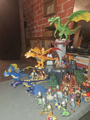 Playmobil House of the Dragon like new with 11 dragons, warriors and towers