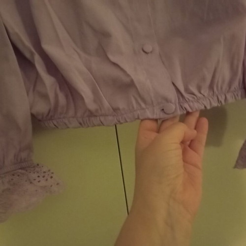 Trendyol Lilac Shirt with Cutout Designs Large Like New