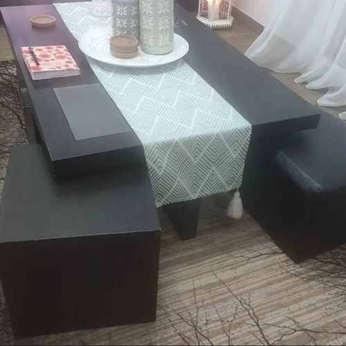Coffee table used 1.20x80 with 2 stools and 2 side tables