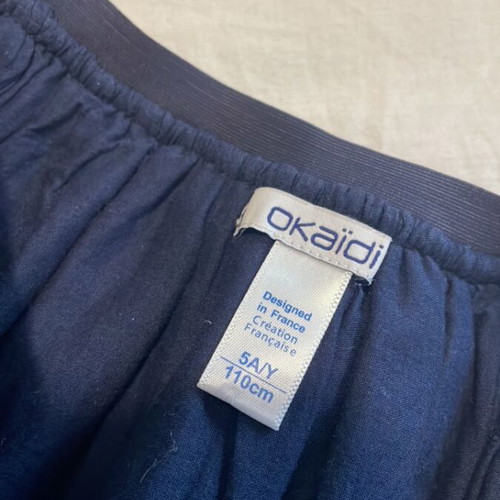 Okaidi girls skirt no 5 like new, blue with tulle and rhinestones