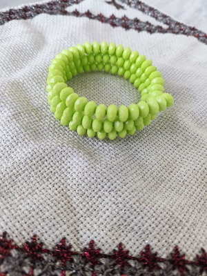 Yellow triple-row bracelet made to order