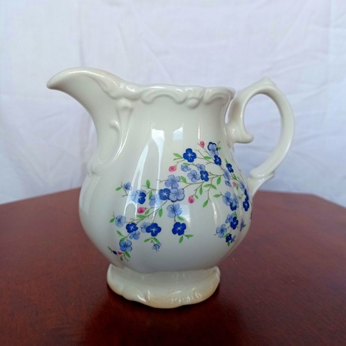 Pontesa pitcher, creamer, sugar bowl used, porcelain 1970