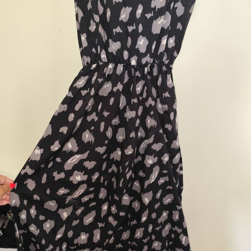 Leopard Print Dress black and grey used, size Large, summer
