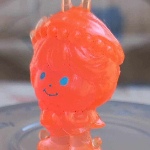 Vintage Greek Charmkins rare pink mini figure Hasbro like new