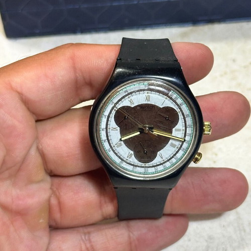 Swatch Chrono Colossal SCB109 vintage men's watch 1992 used with defects