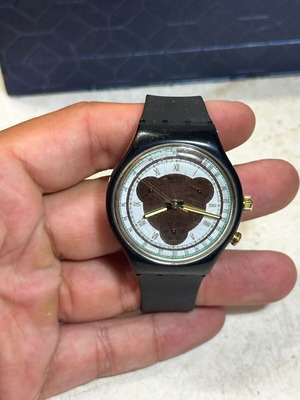 Swatch Chrono Colossal SCB109 vintage men's watch 1992 used with defects