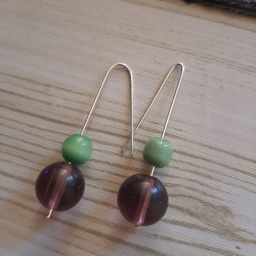 Beaded earrings handmade new with clasps