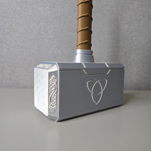 3D Printed Mjolnir Thor's Hammer with Base