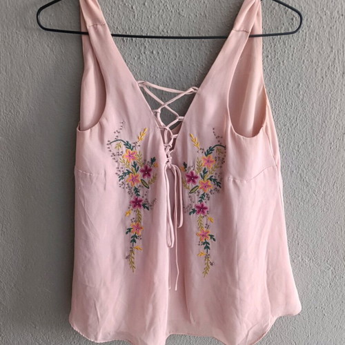 Stradivarius sleeveless top like new, pink and purple, size S