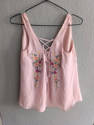 Stradivarius sleeveless top like new, pink and purple, size S