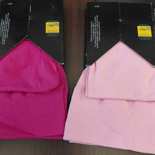 Vennus Victoria over-the-knee women's socks, new, pink and fuchsia, pack of 2