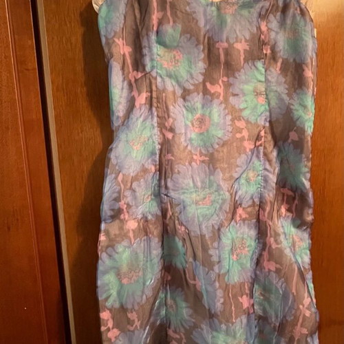 Dress special with tulle and transparency like new, multicolored