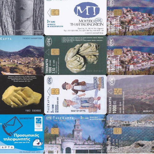 Greek phone cards used, set of 60, SET.9