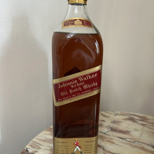 Johnnie Walker Red Label Old Scotch Whisky vintage sealed bottle