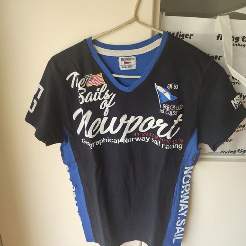 Geographical Norway Newport T-shirt Navy Blue used, size L