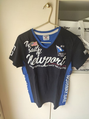 Geographical Norway Newport T-shirt Navy Blue used, size L