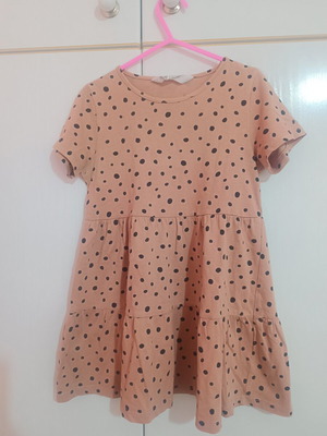 H&M dress for 4-6 years old, used, brown, 55 cm height