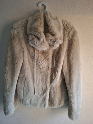 Madeleine faux fur jacket used, beige, size L