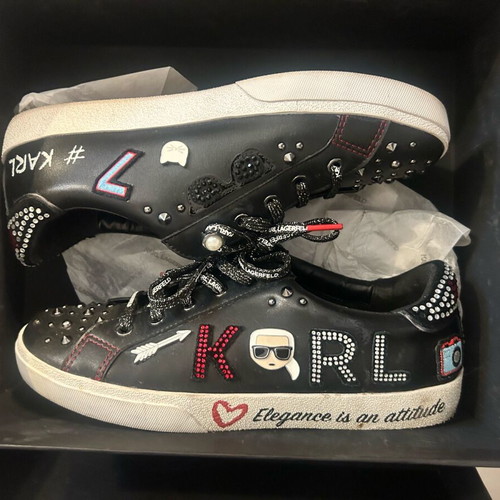 Παπούτσια sneakers γυναικεία Karl Lagerfeld μαύρα σε άριστη κατάσταση μέγεθος 40