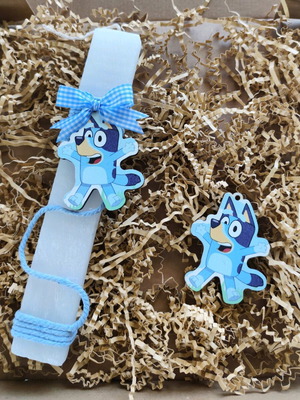 Bluey Easter candle new handmade