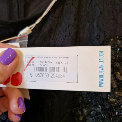 Black Blue Vanilla evening dress new with lace and sequins